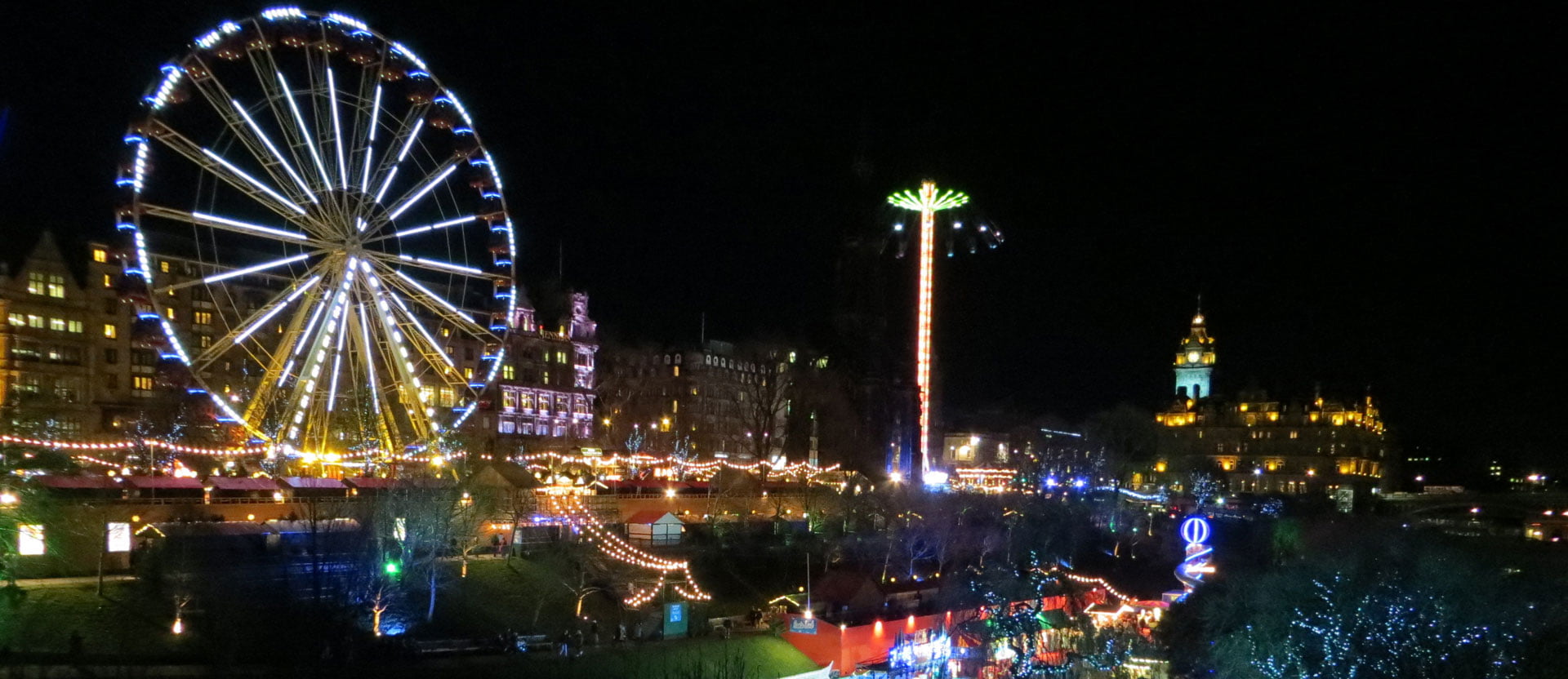 Edinburgh Princes Street Gardens Christmas Header Background
